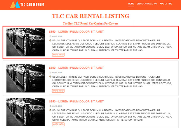 TLC Car Market - Always on top